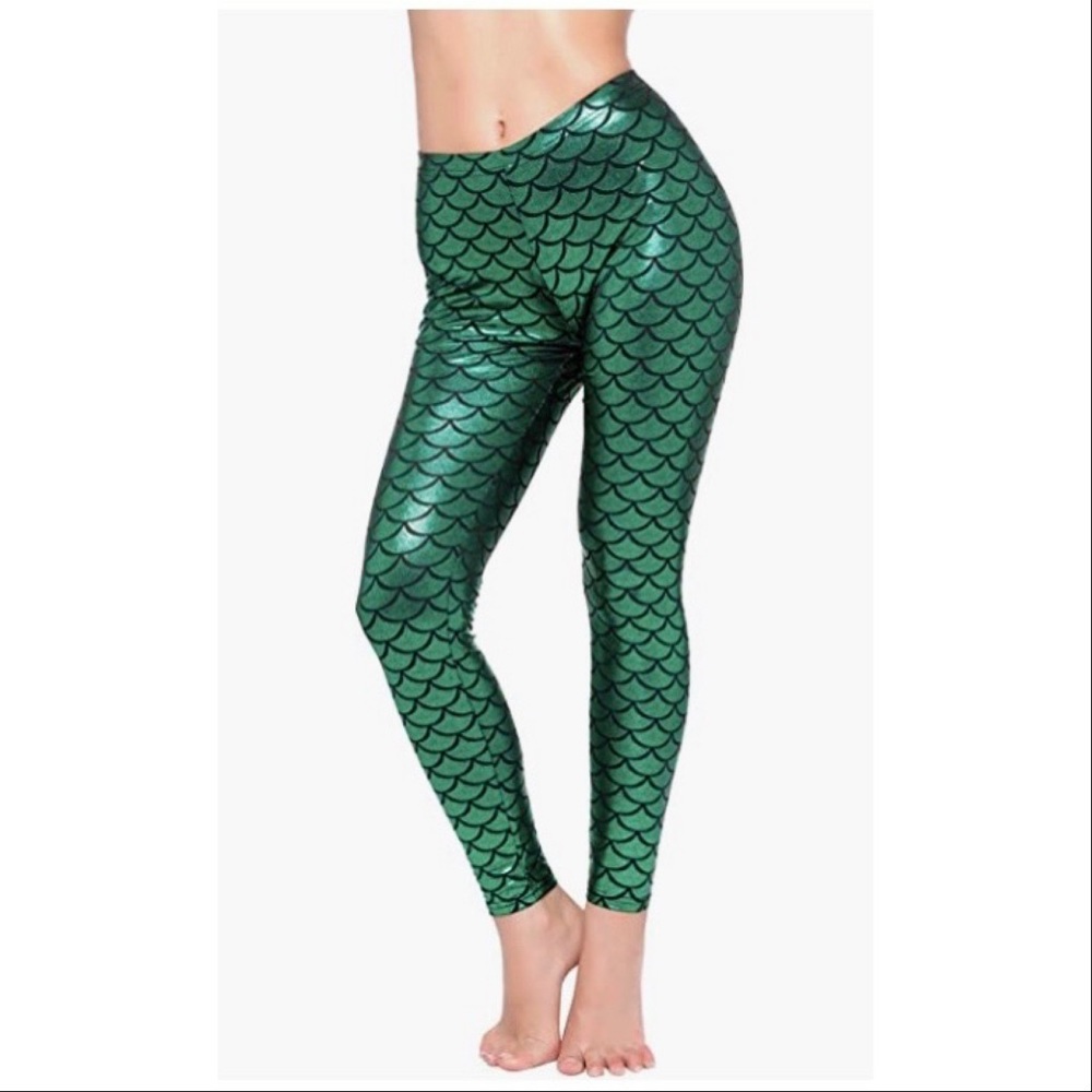 Women Mermaid Fish Scale Hologram Leggings